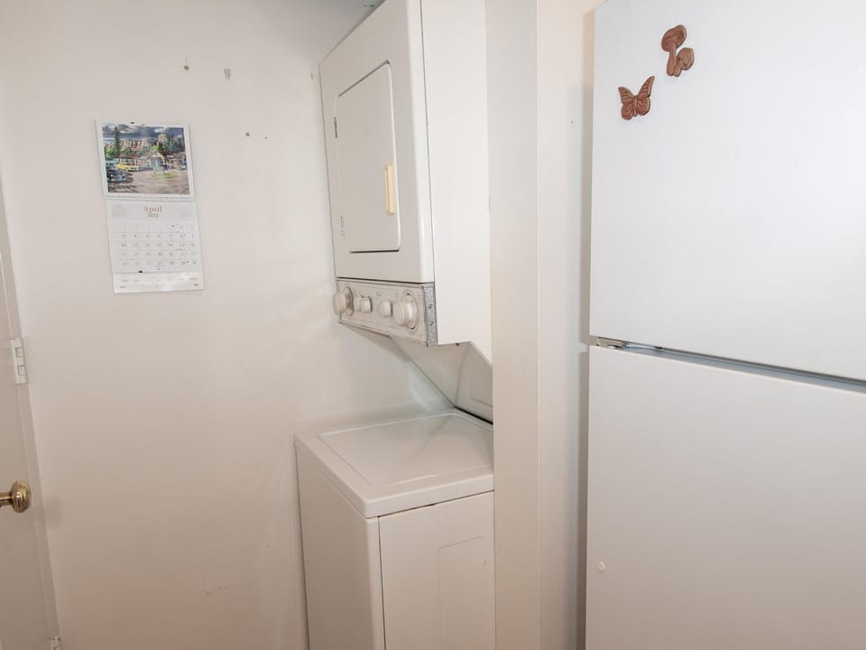 Stacked washer and dryer