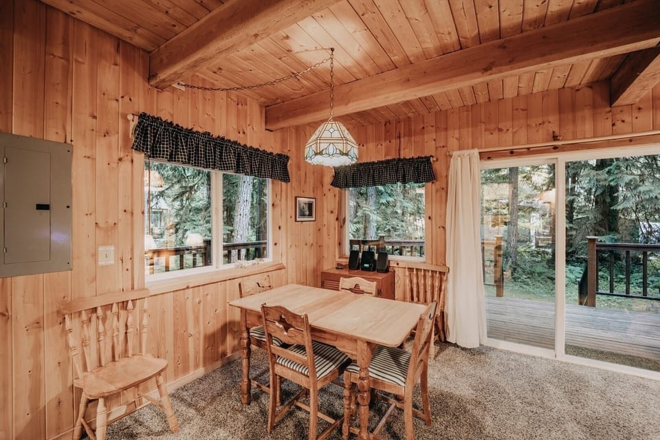 Indoors, Hardwood, Stained Wood, Dining Table, Table