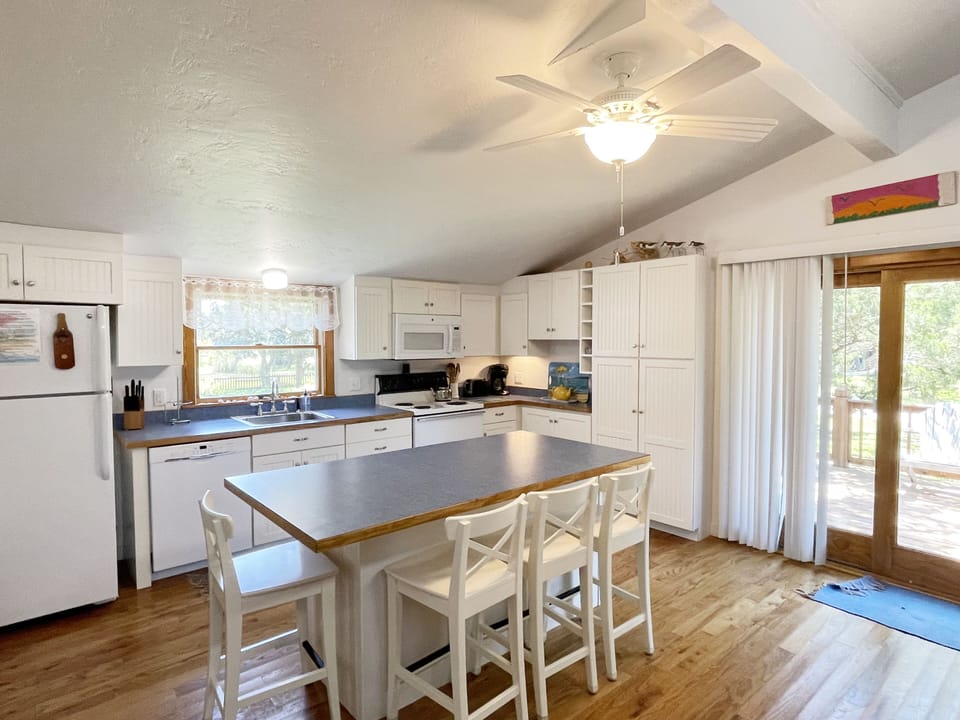 Kitchen, First Floor with Deck Access