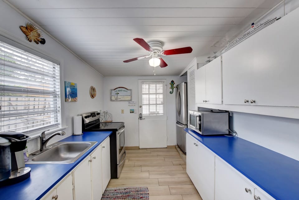 kitchen fully equipped with all necessities needed for cooking and parties