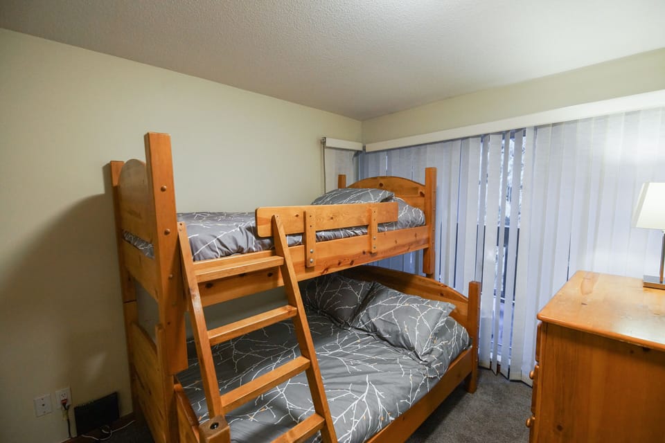 Second bedroom with tri-bunk