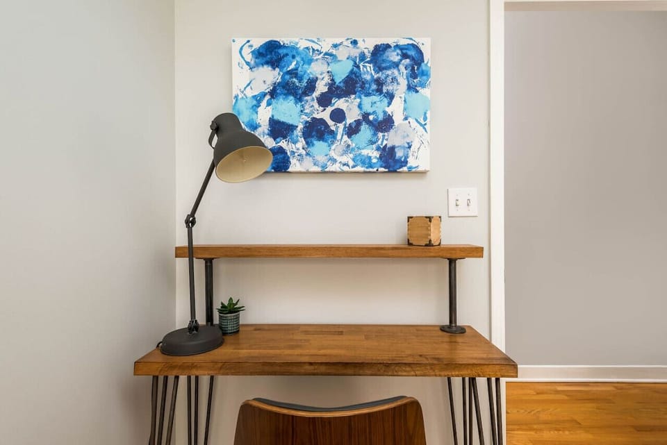 Desk in primary bedroom