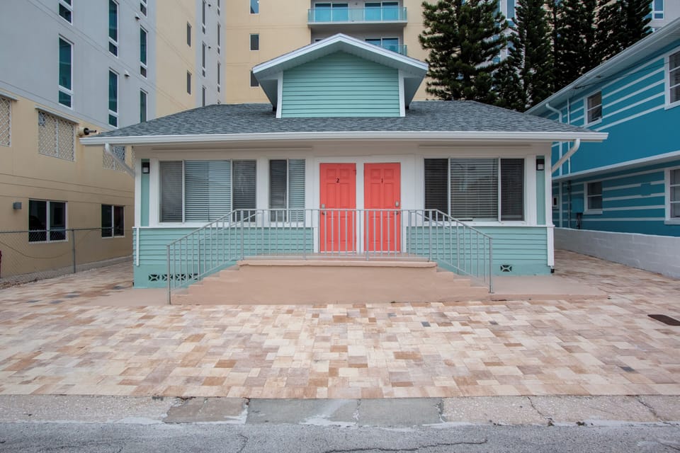 Coastal-style duplex in a prime beach location.