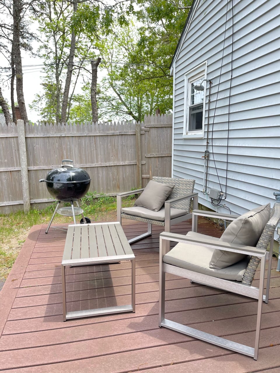Charcoal weber grill for your use.
Please bring your own charcoal and starter. 