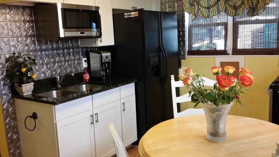 Designer appliance kitchen , granite counter tops, Smart Stainless  microwave