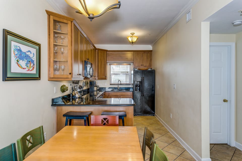 Dining area and kitchen