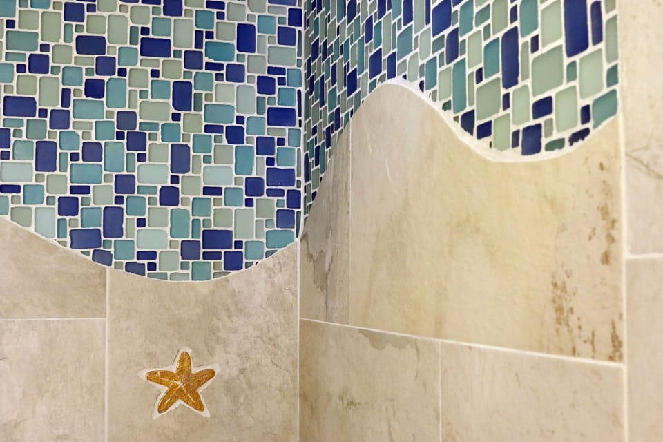 Artistic details of Newly Renovated En-Suite Master Bath.