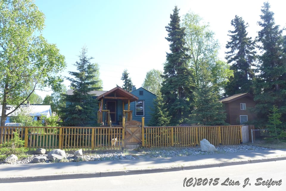 The Sea Wolf Inn, my home here in Alaska, drive around back for private parking.