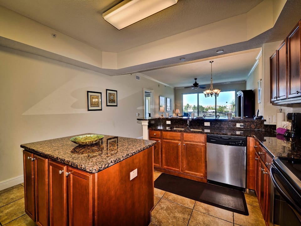Kitchen has all the conveniences of home.