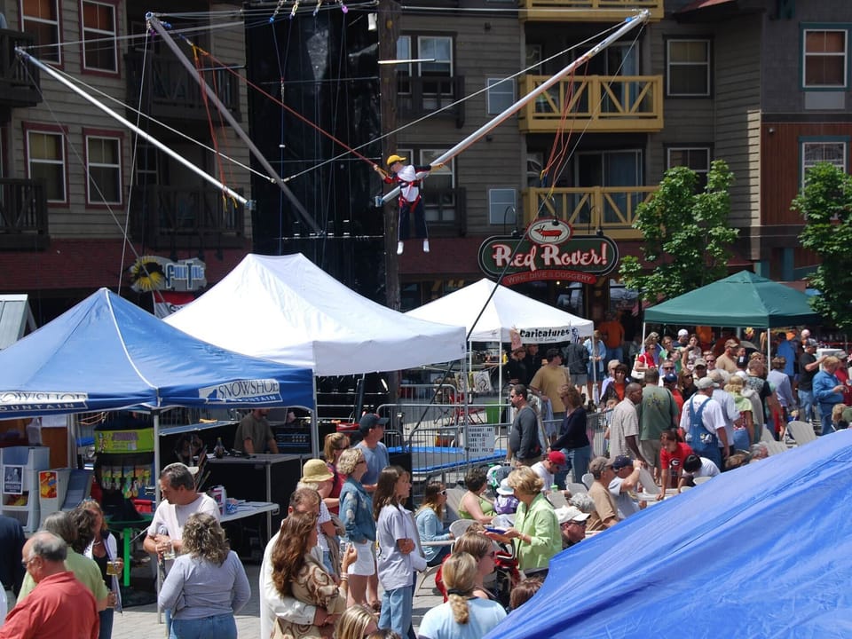 View of Village Plaza, where activities, events, shops and restaurants are found.