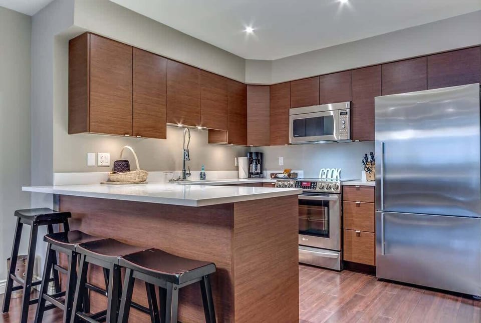 Kitchen with New Appliances Greystone Lodge Unit 216