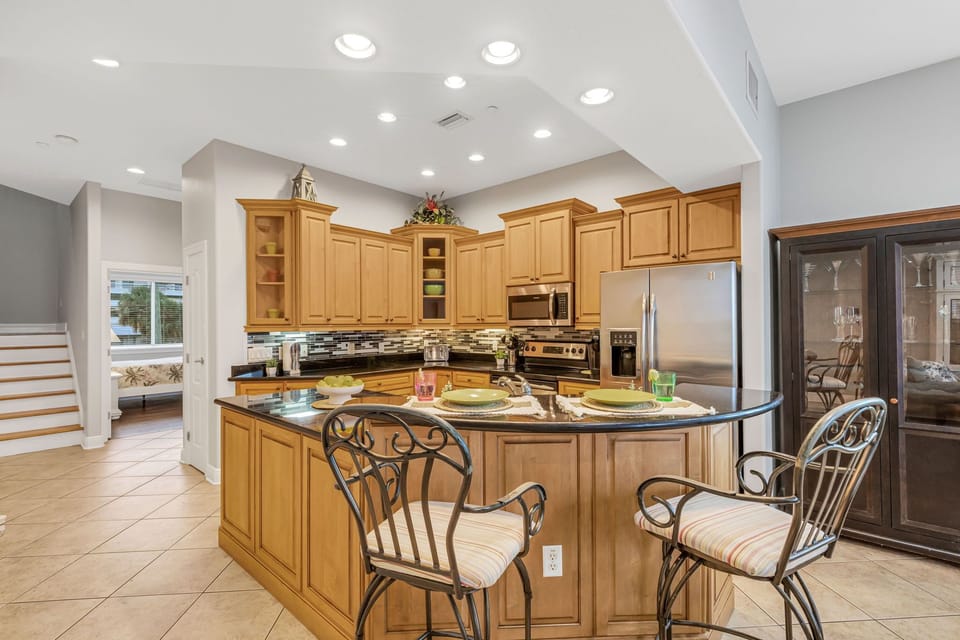 Open layout perfect for gathering and bar seating