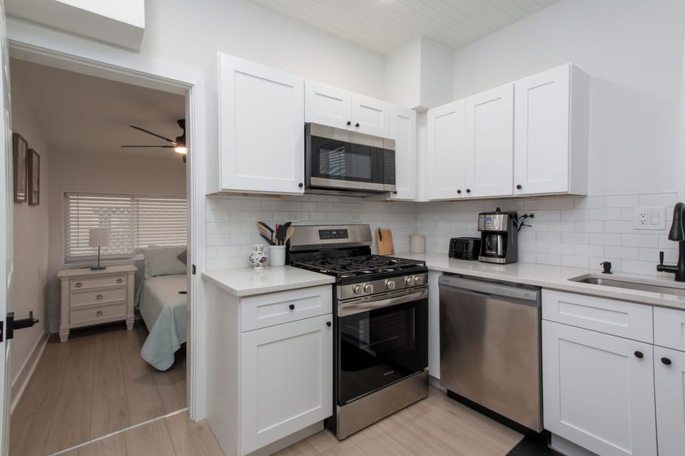 Updated kitchen with everything you need for your stay