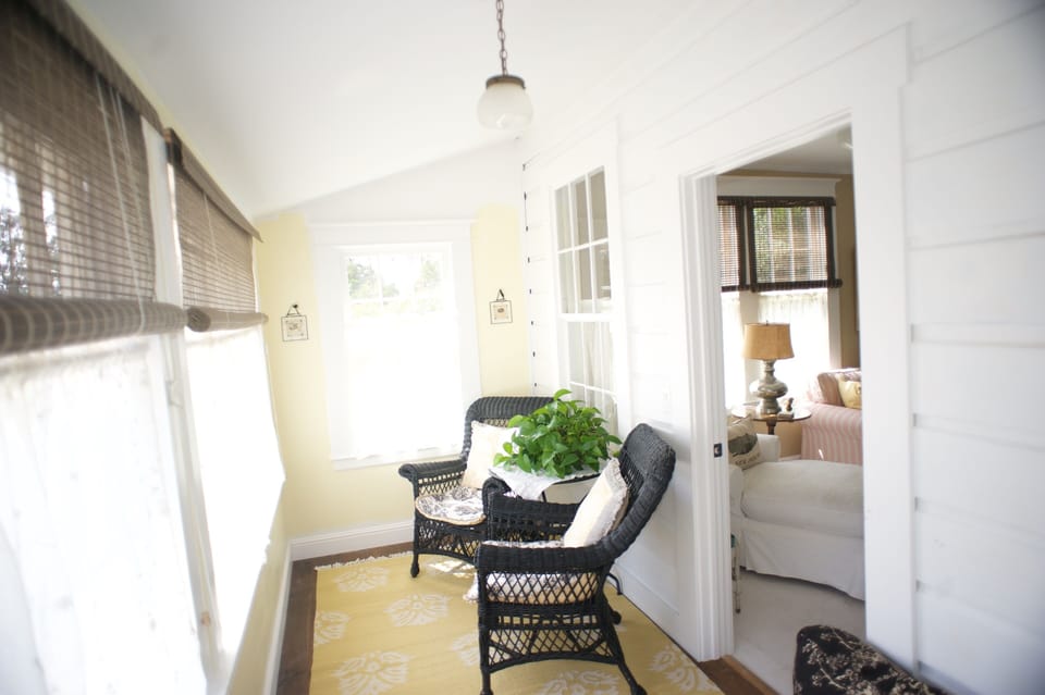 Sun room facing Pacific Ocean