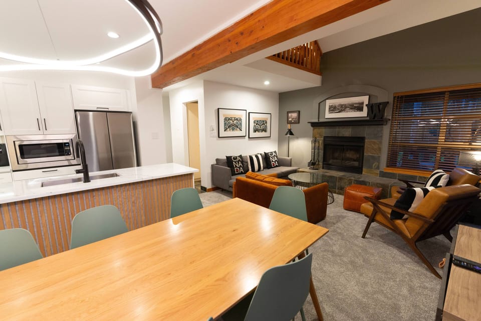 Open plan living, dining and kitchen area