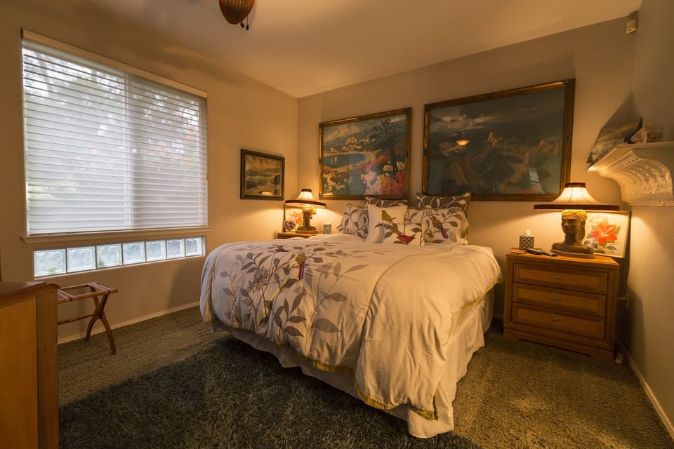Master suite.  Beautiful green views.