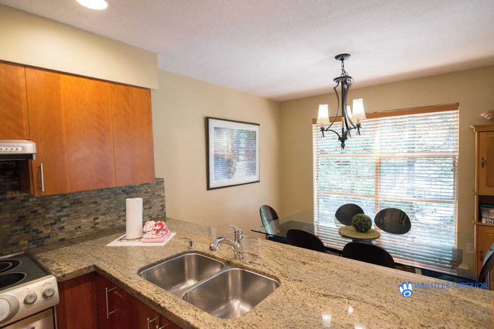 Kitchen with granite counter tops