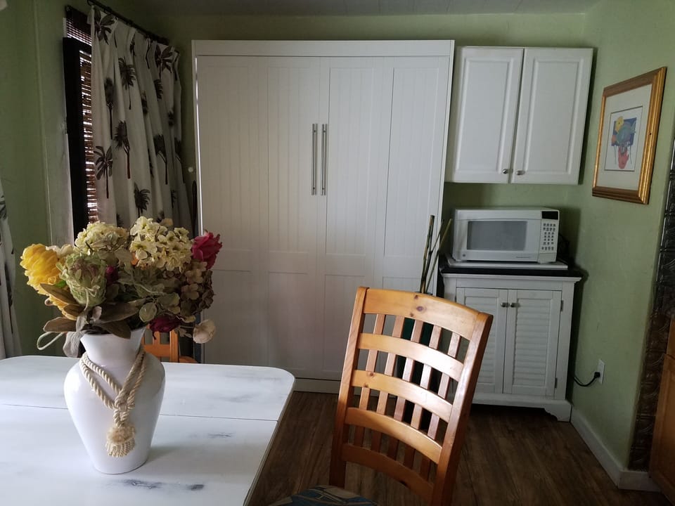 Murphy Wall bed in kitchen has door