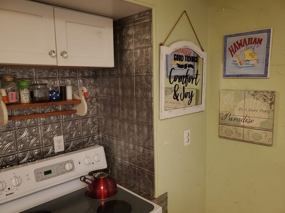Uupdated appliances in antique kitchen