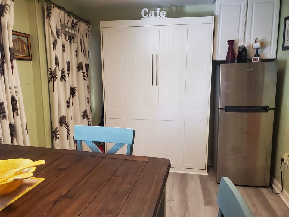 Murphy Wall Bed in Kitchen sleeps 2 more kids