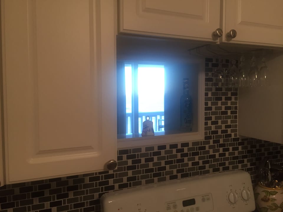 See the ocean while cooking in the kitchen!