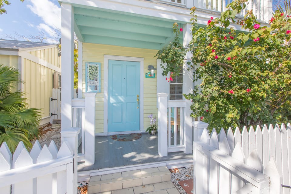 Enter your island getaway through your private front porch