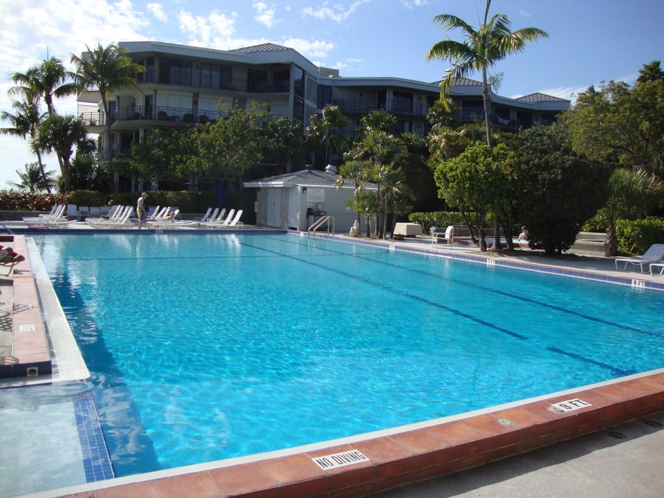 Olympic Heated Pool on the beach with large hot tub