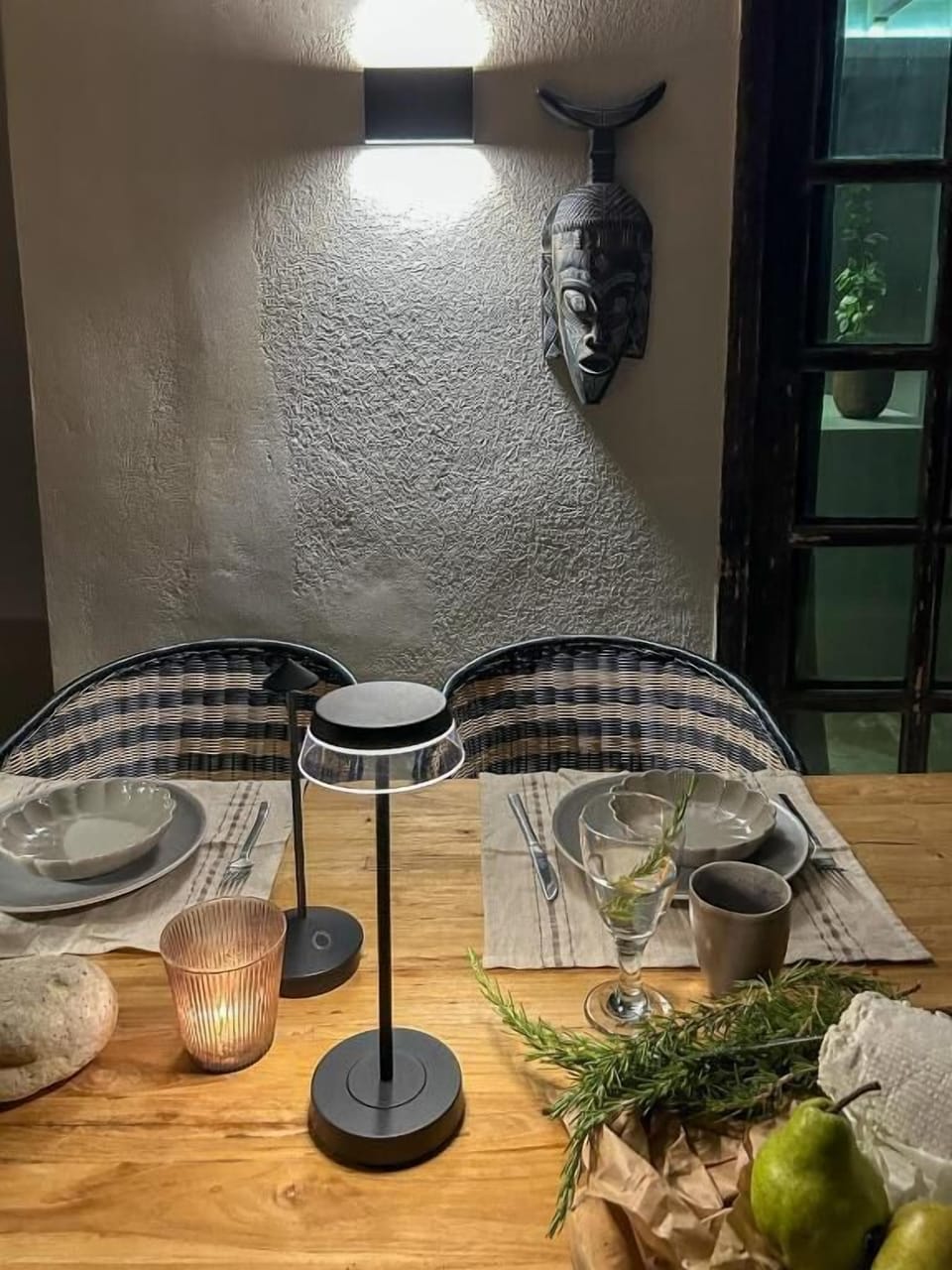 Beautifully styled table ready for dinner