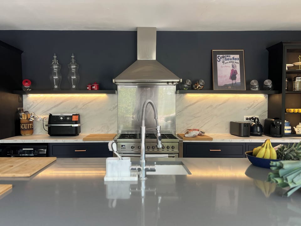 Expansive kitchen with an extended kitchenette and a stunning Island
