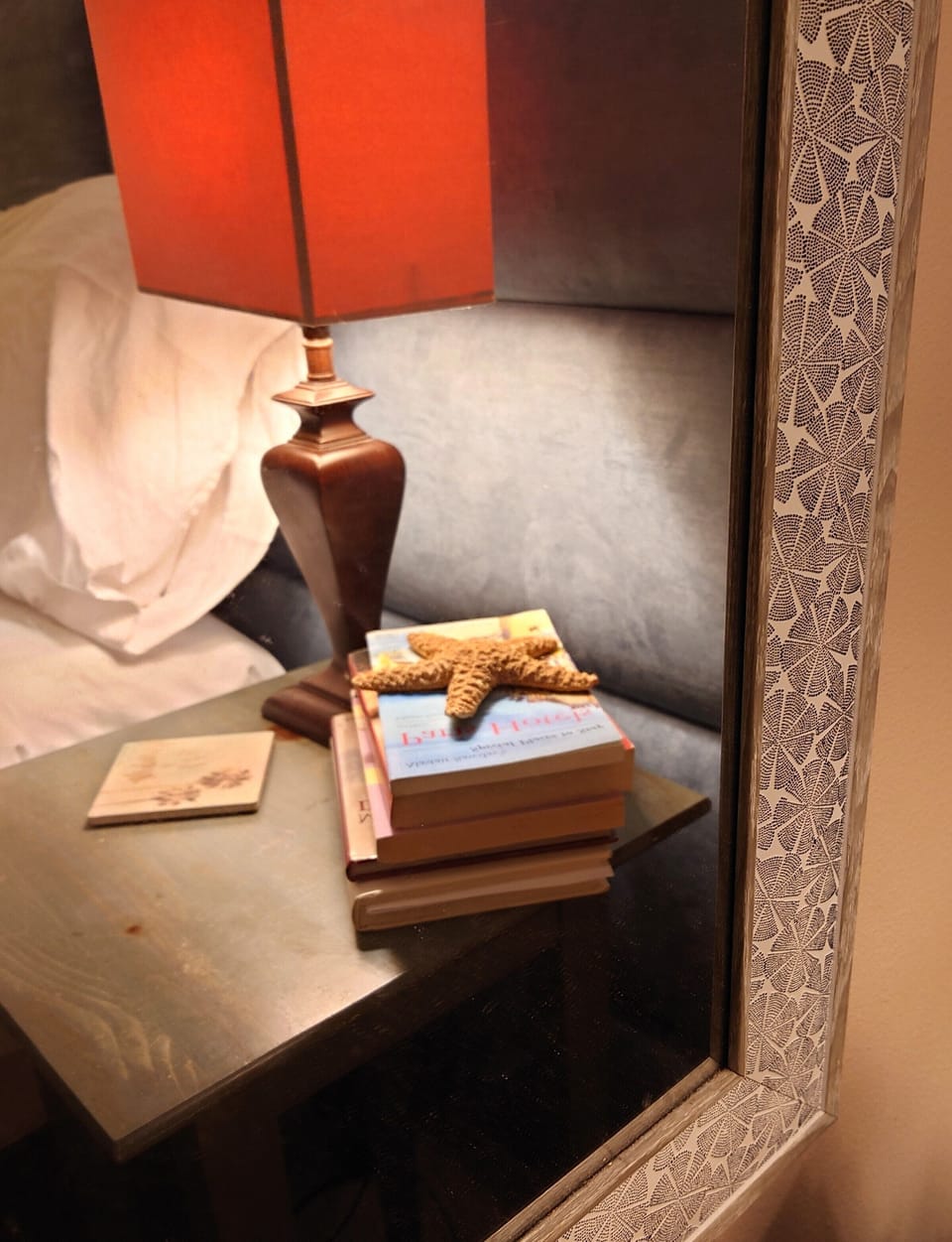 All of our bedrooms include a set of eclectic curated stacks of books