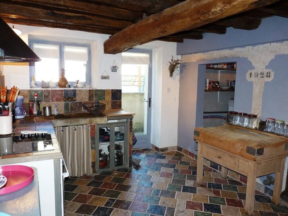 the Kitchen with butcher's block