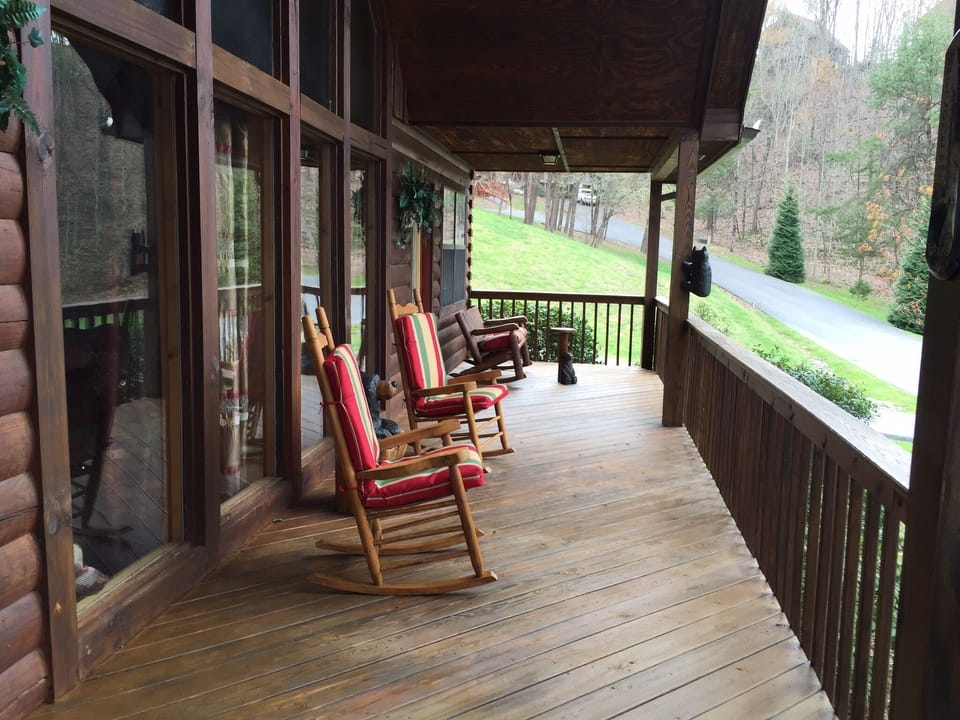 Relax while rocking on front porch. 