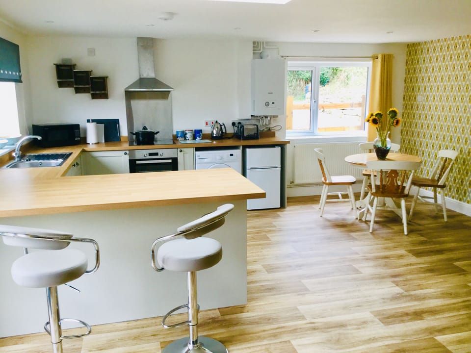 Spacious open plan living /kitchen area.