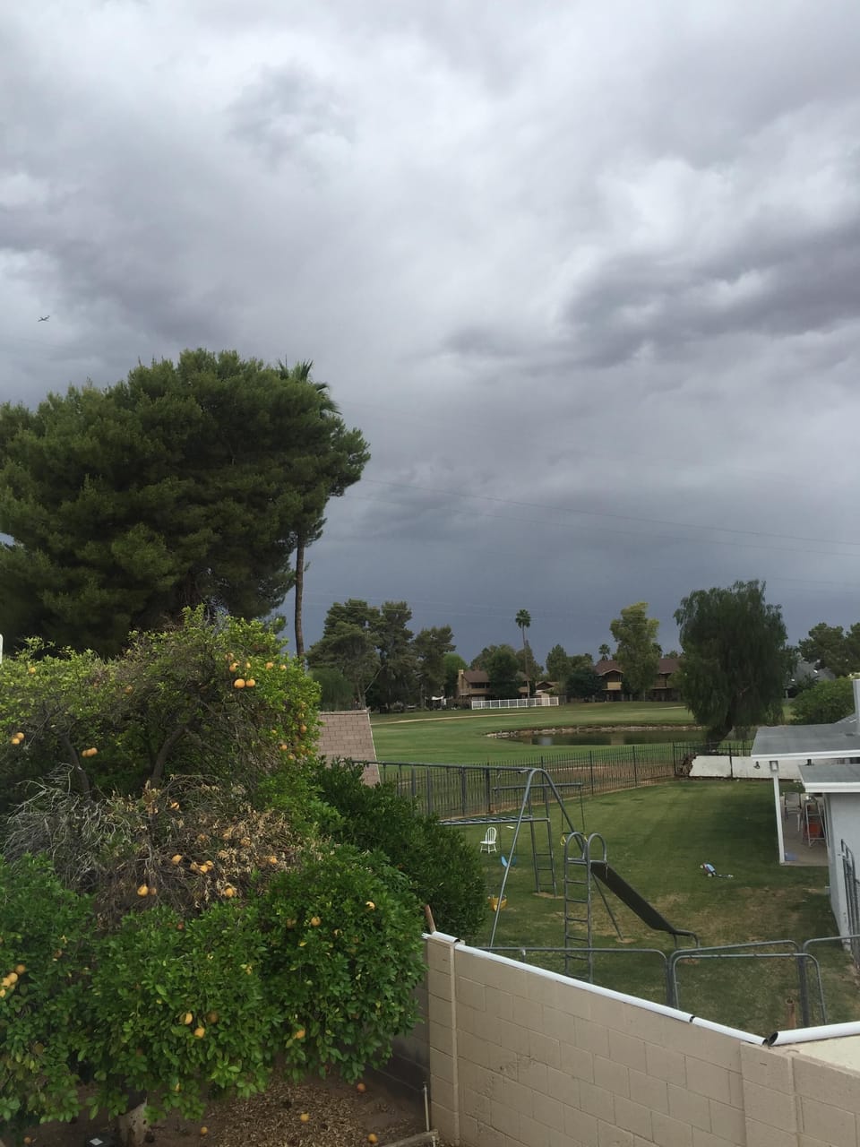 View from balcony.
