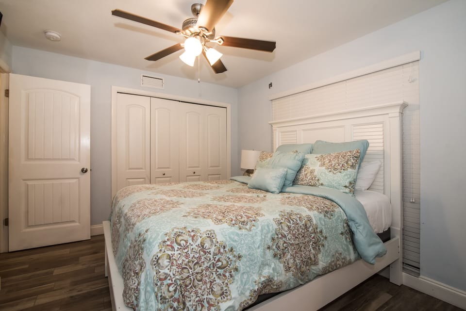 Bedroom 2 with elevator access and a smart TV