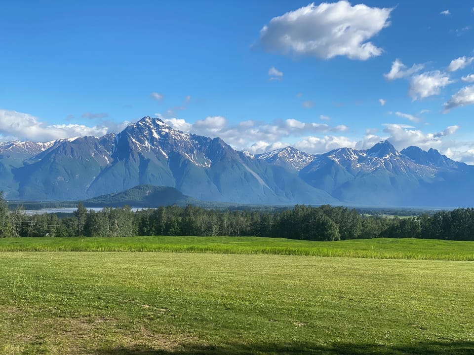 Pioneer Peak and the Matanuska River in view