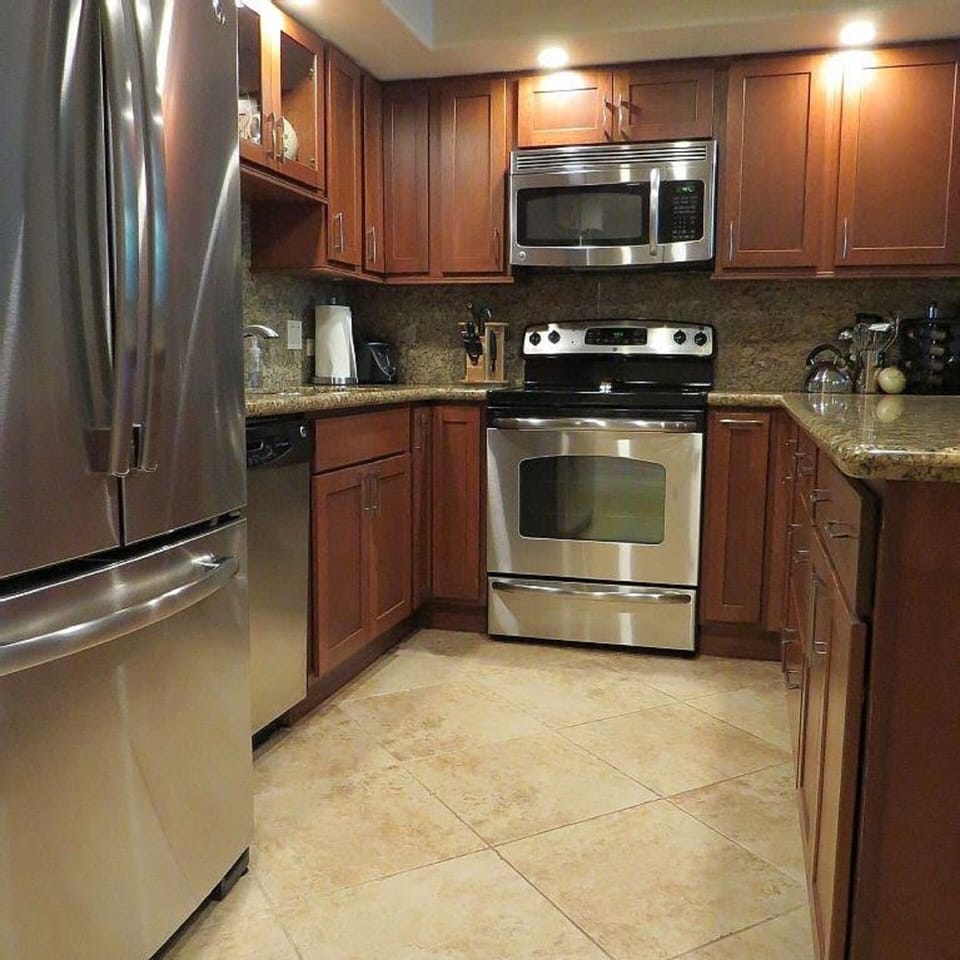 Fully equipped kitchen with upgraded appliances.  