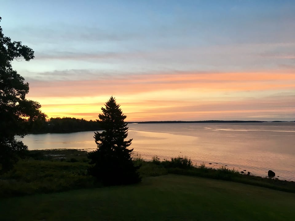 Enjoy beautiful sunrises like this one from the outdoor deck 