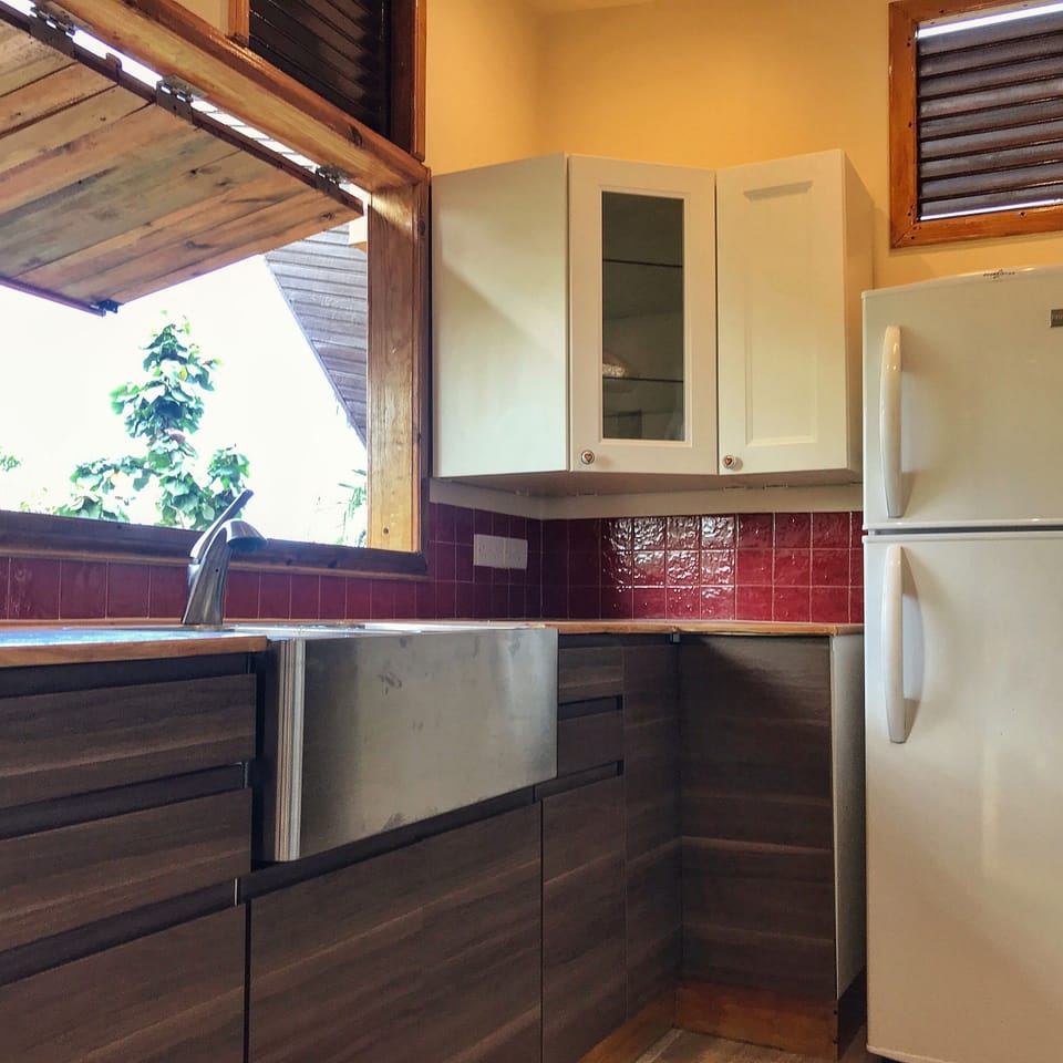 The kitchen is all set up for your needs.