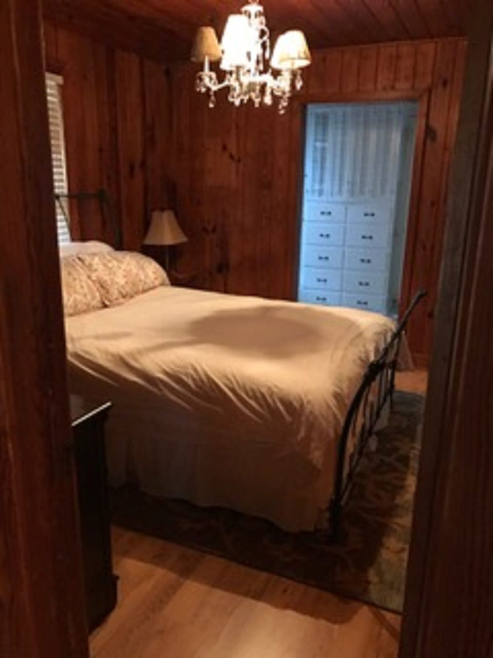 Bedroom 2 with Queen Bed-walk through to back room Single Bed and Couch