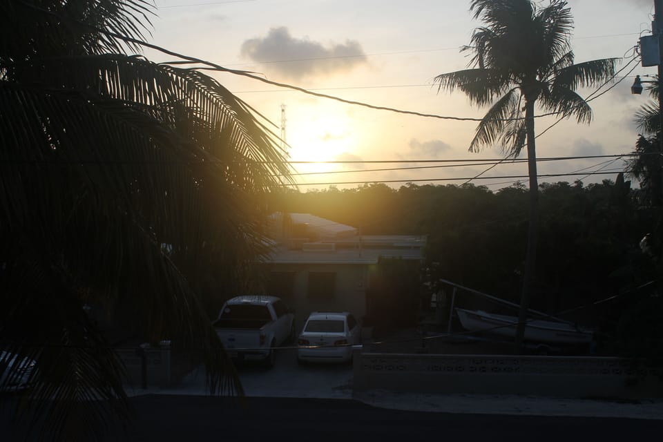 Sunrise from the 2nd floor master balcony. Great place to have morning coffee.