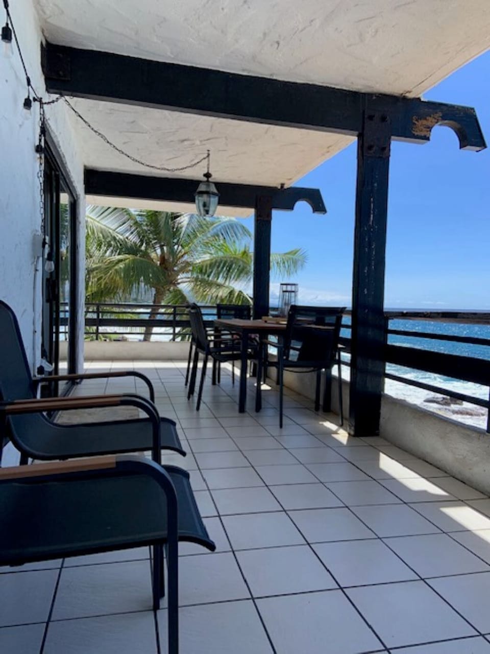 Enjoy meals on, and the view from, the Lanai