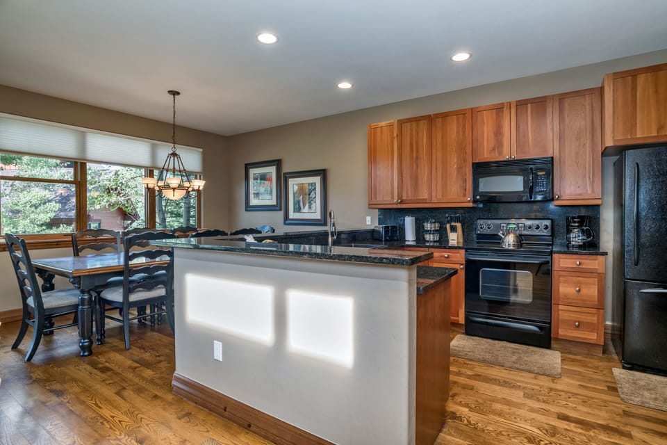 kitchen and dining area
