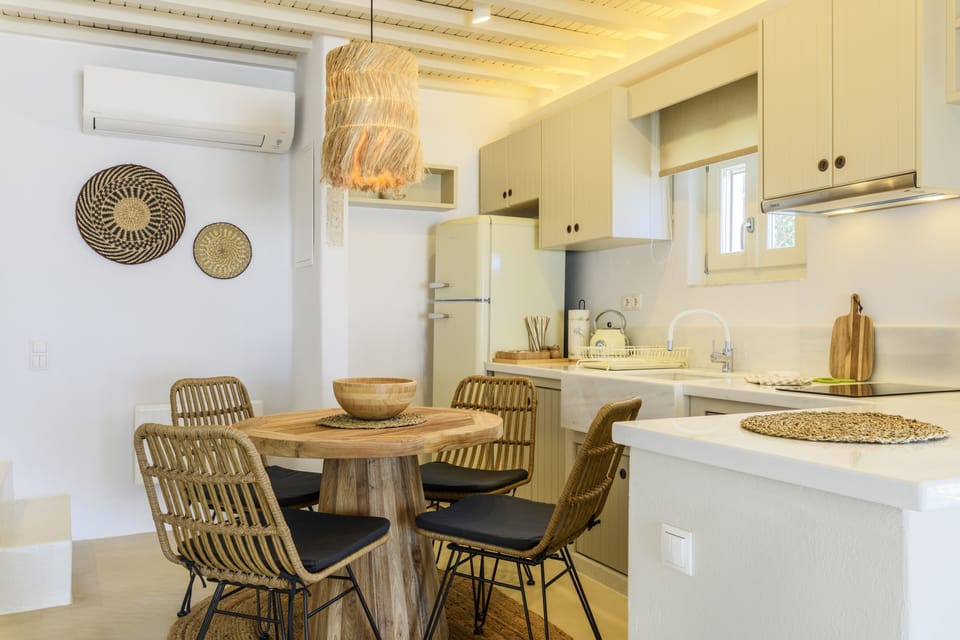 Dining area and kitchen