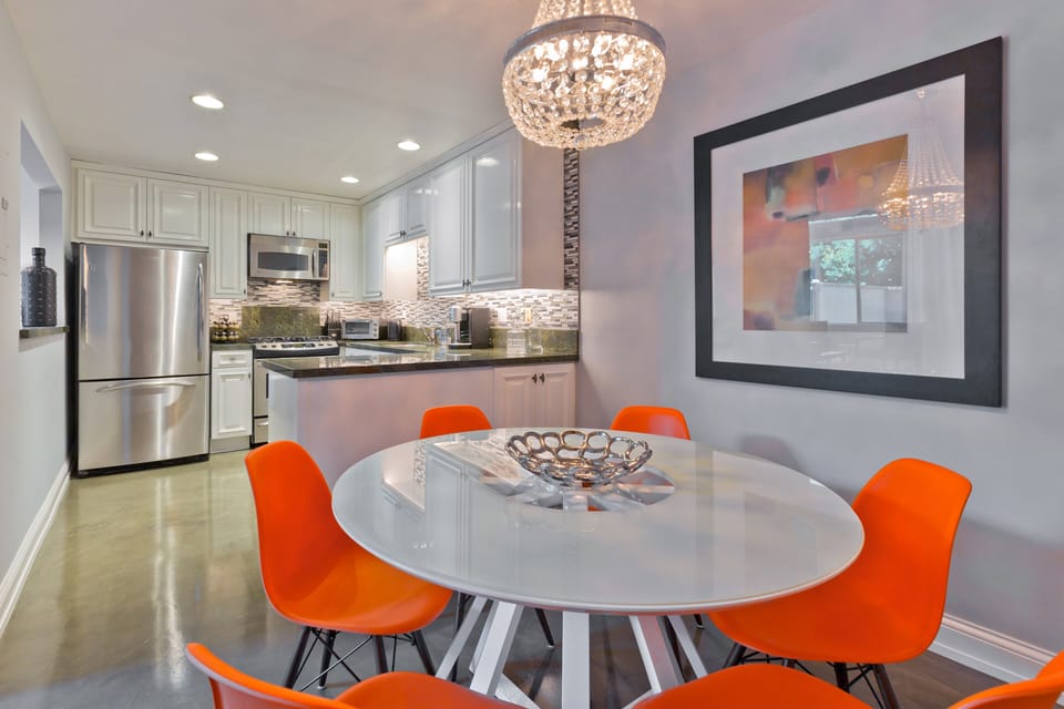 Dining area next to kitchen