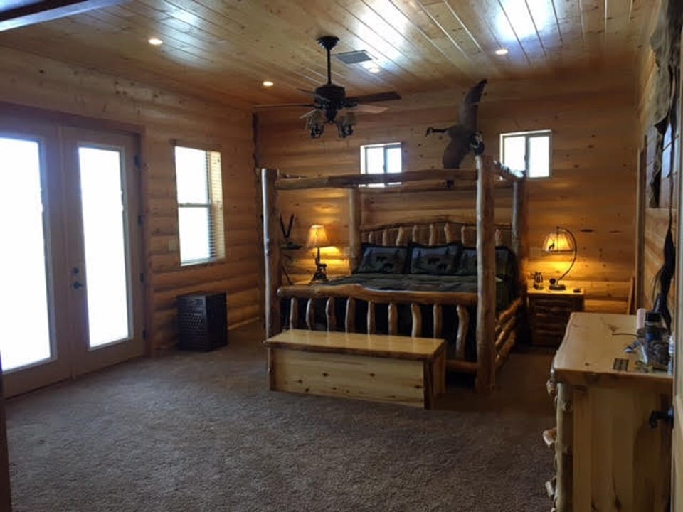 Main level Master bedroom with King Size bed.