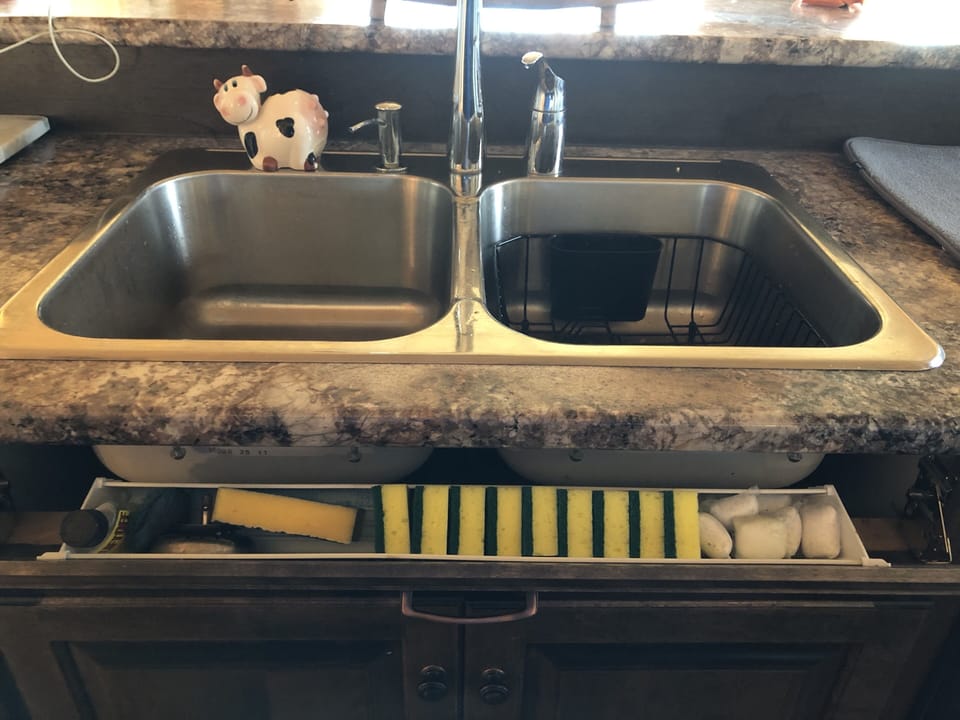 Remember to look for supplies; sponges and Dishwasher pods
