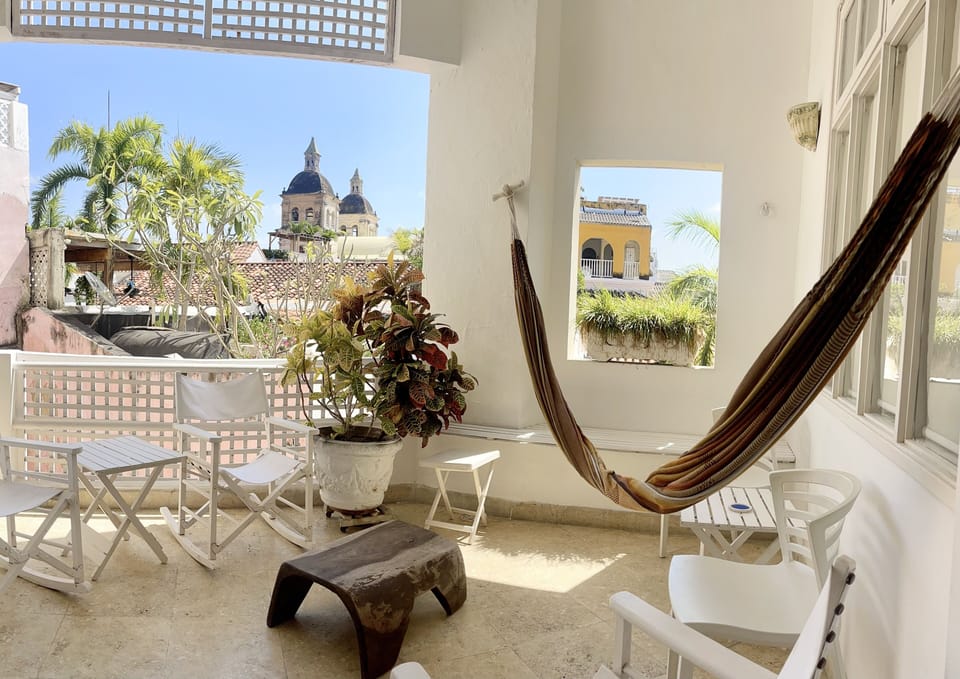 Private terrace in the apartment