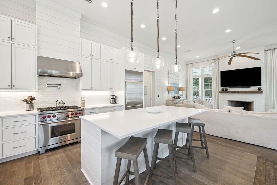 Ample Counter Space + Bar Seating for 4