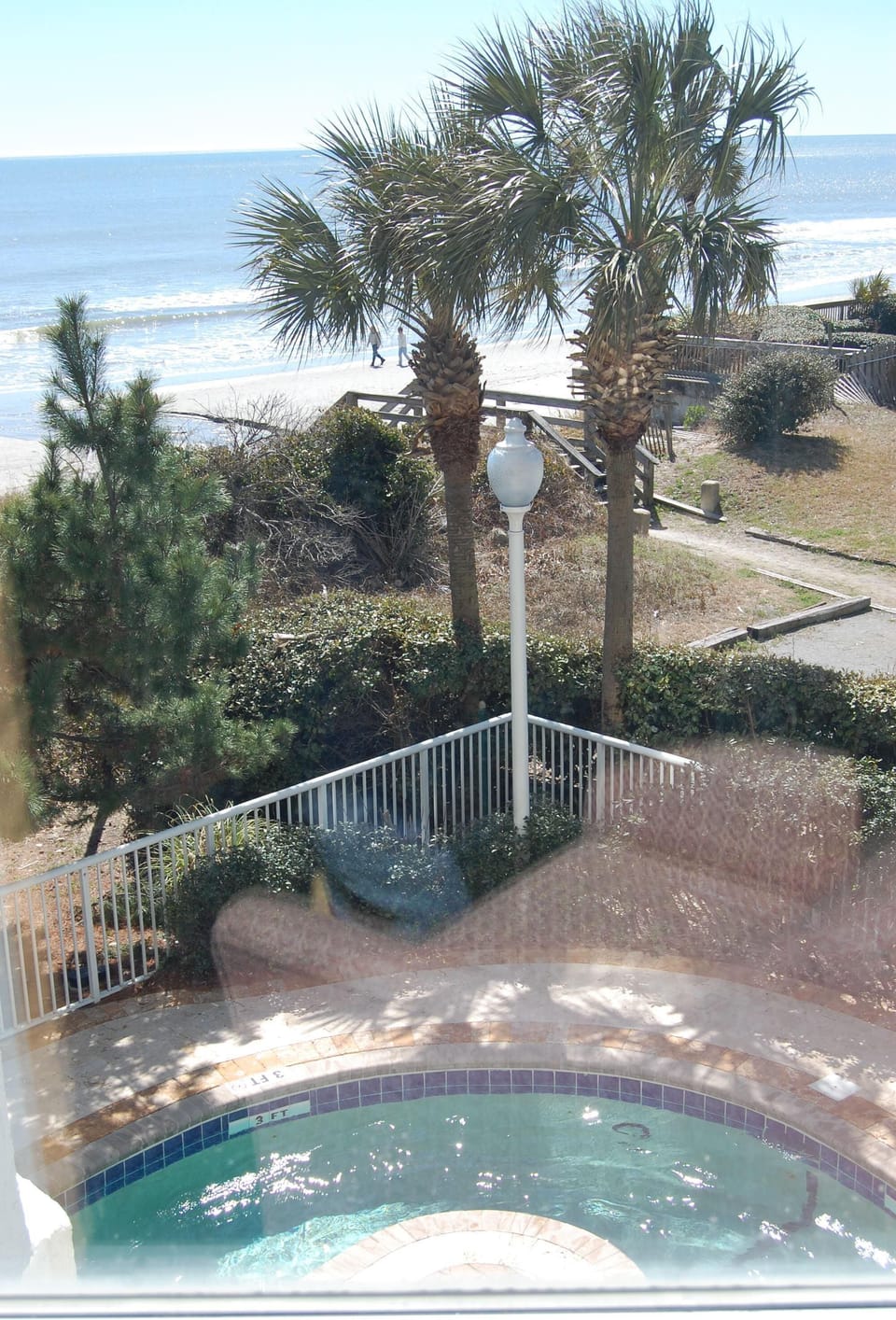 See the lazy river from the bedroom